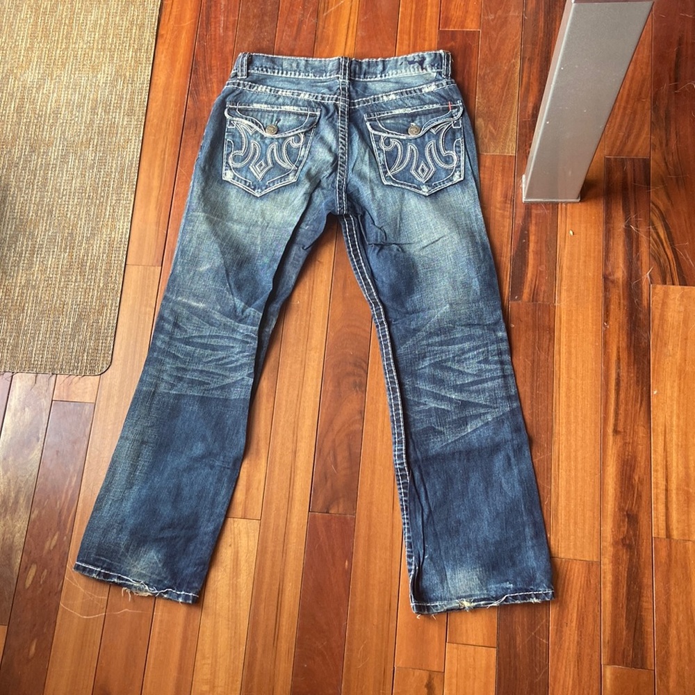 MEK mens denim jeans. 34 inch waist 32 inseam.